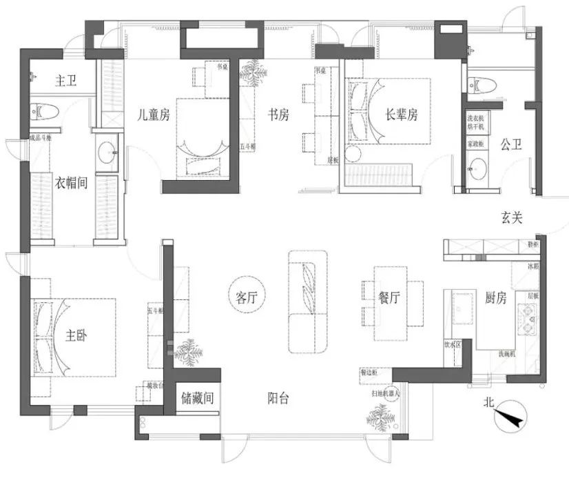 三代同堂居家新宠，原木家具配暖白硬装，将温馨进行到底