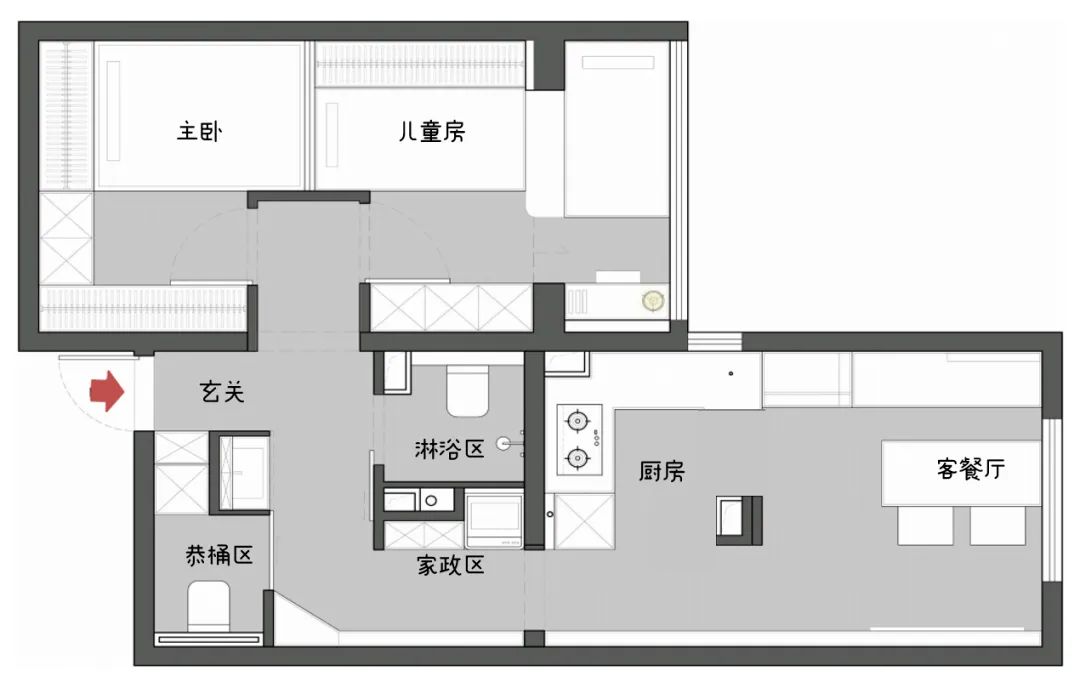 小户型大逆袭! 影院级主卧、城堡儿童房，一家四口全住下 『说在前面』