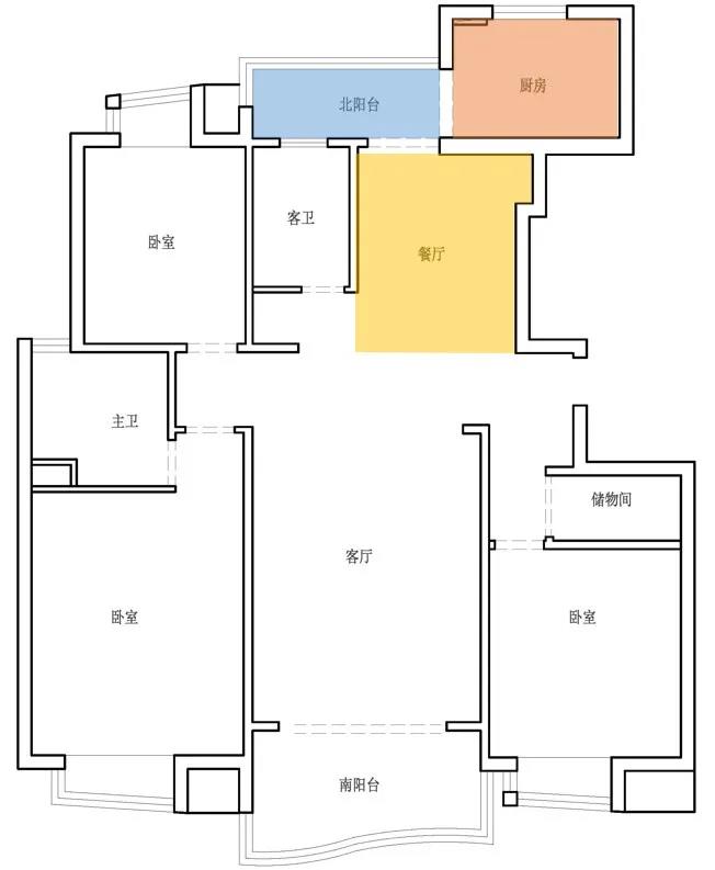 客厅打造攀岩墙、主卧隔出衣帽间，这家旧房超会改	