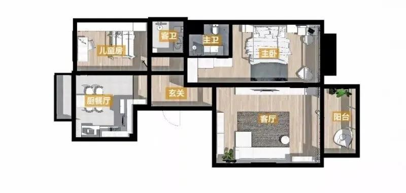 最最最宽敞客厅，「老破暗神逆袭」采光收纳大升级