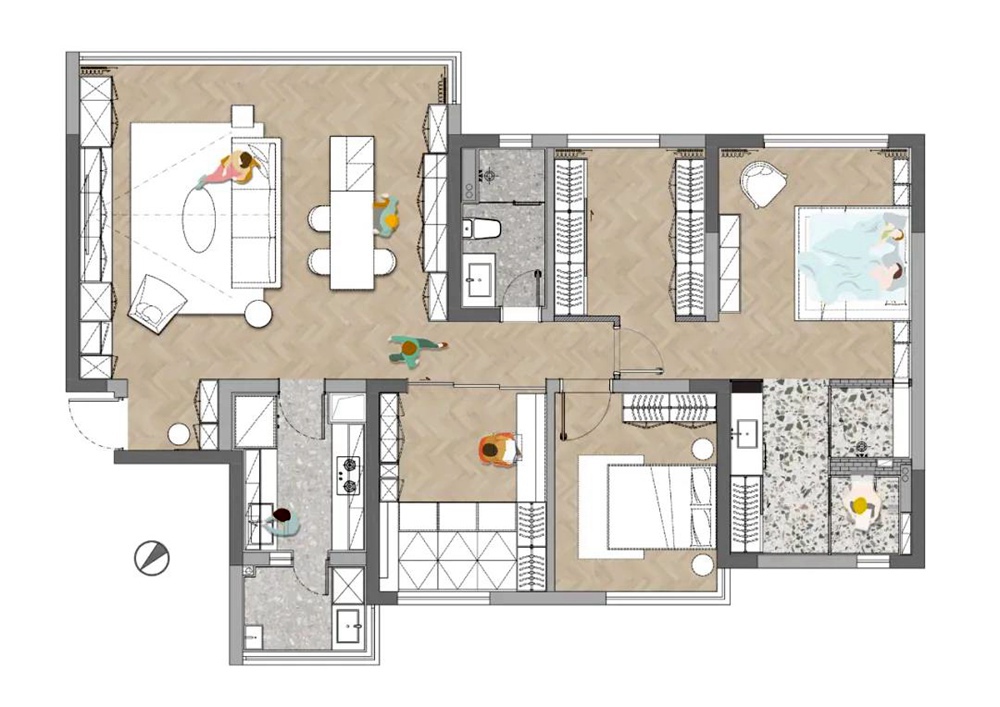 通州90后132㎡一人居，「BEAMS at Home」成长型日式家