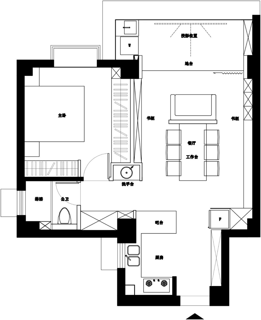 75㎡住一人一猫|步入式厨房＋阅读式客餐厅，共享“慢”生活