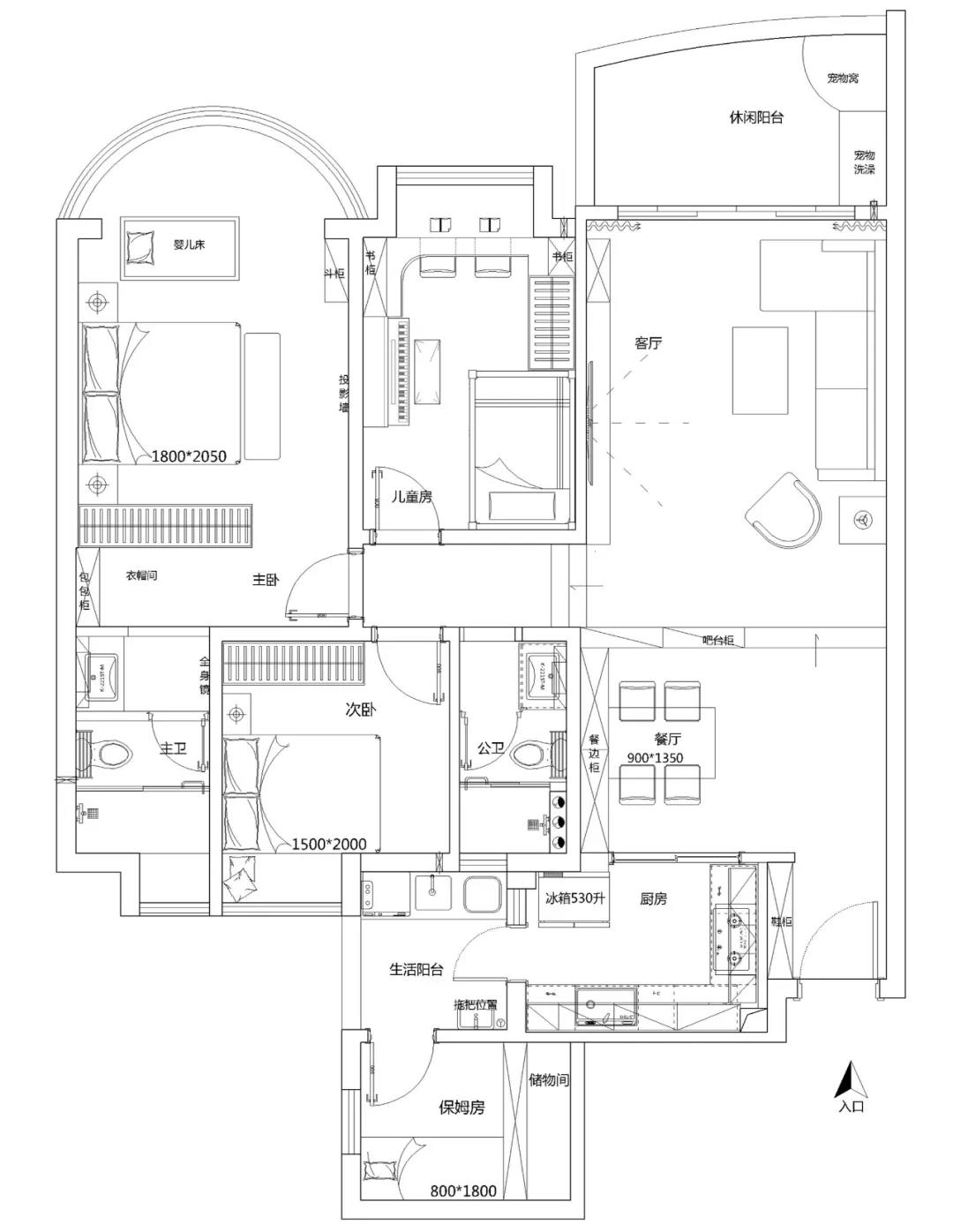 3室变4室 | 广州128㎡现代轻奢，家有2胎的一定要看！